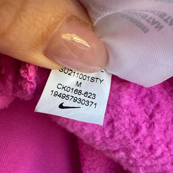 Nike Essentials Women's Over Oversized Crew Neck Sweatshirt Size Medium Pink - Picture 8 of 8